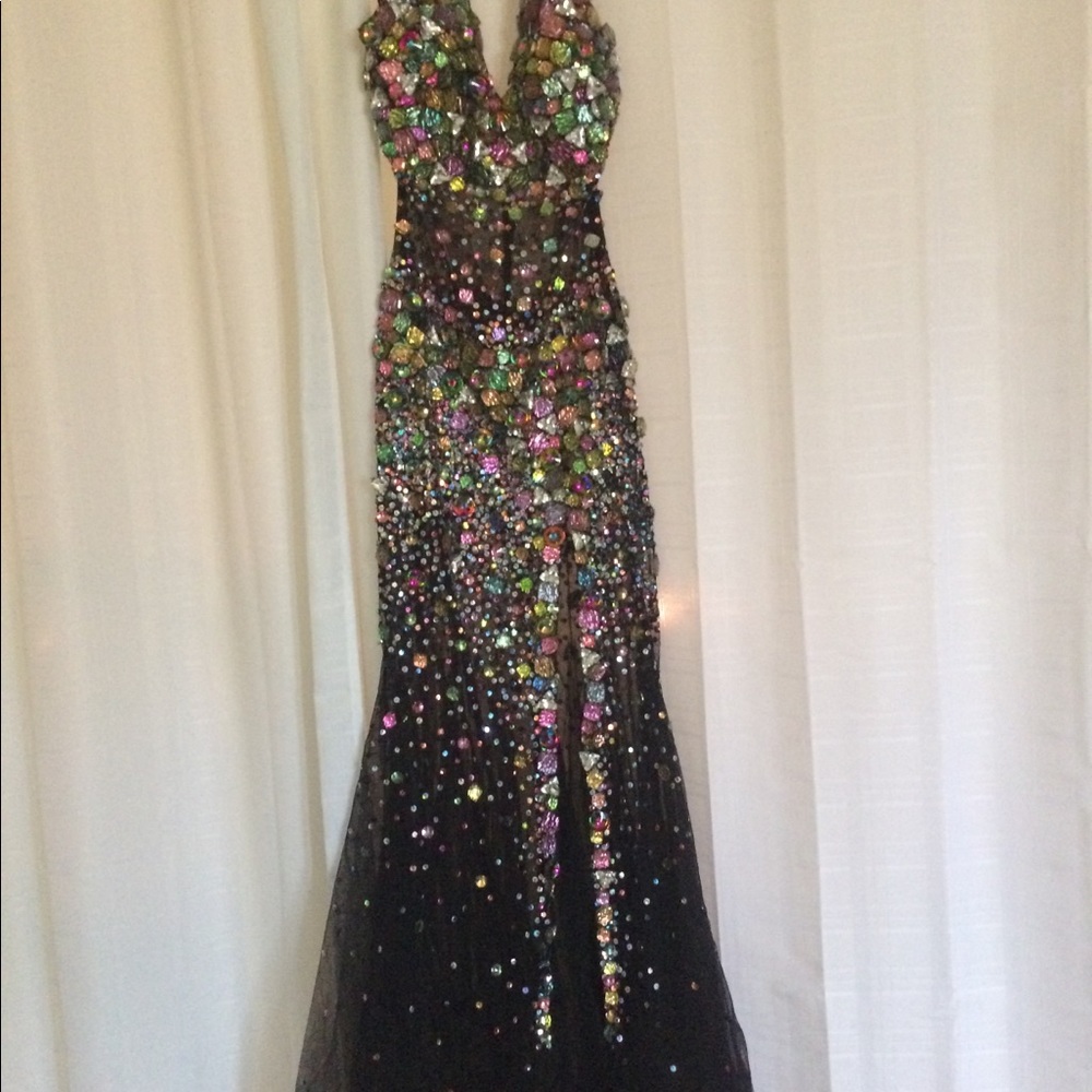 Bedazzled evening gown size 2 by Alice Designs